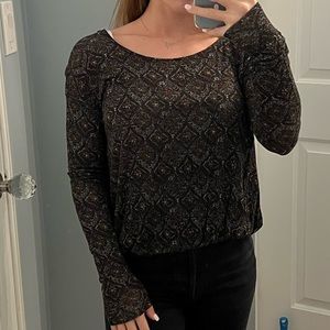 Free People Open Back Blouse